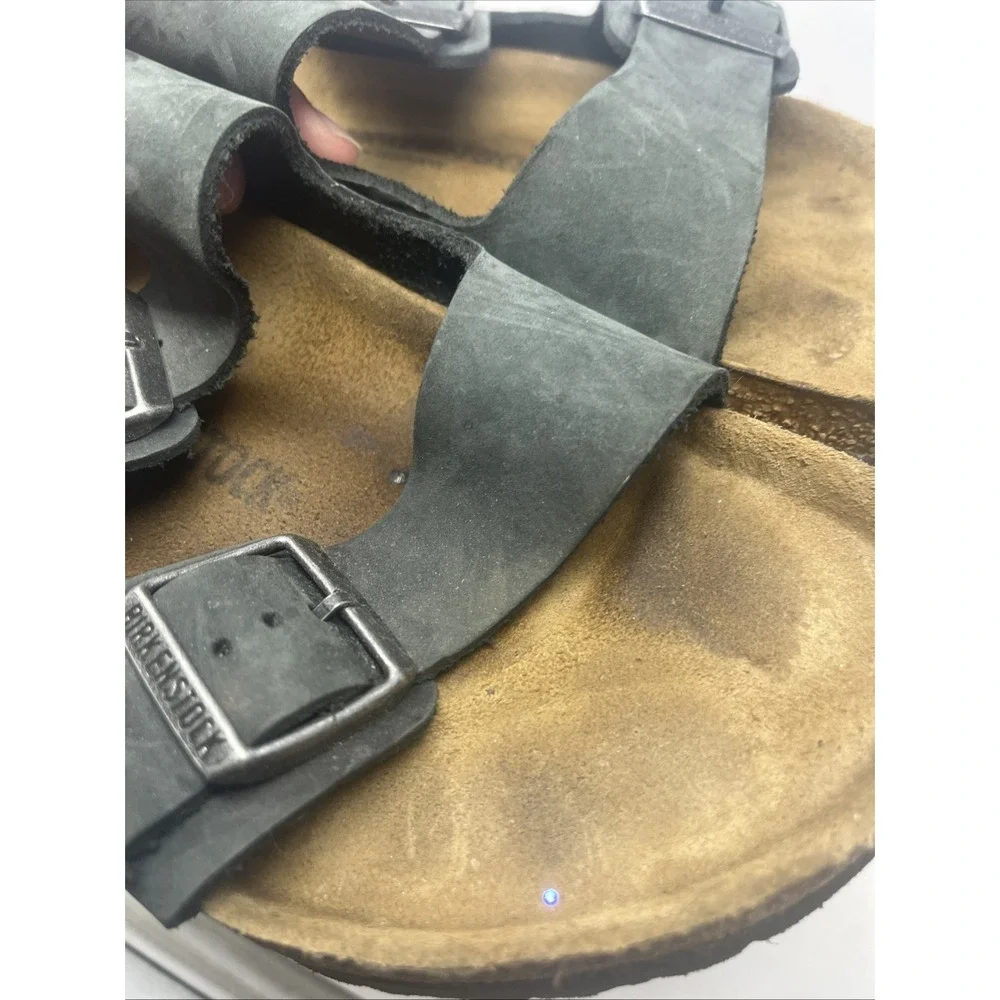 Birkenstock Arizona Sandals EU 43 US 10 Men Gray Birko-Flor Soft Footbed